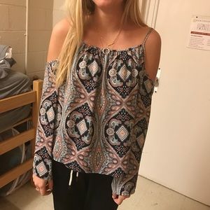 Open shoulder blouse